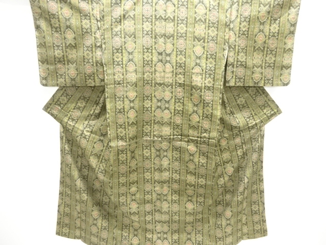 JAPANESE KIMONO / TOKAMACHI TSUMUGI / WOVEN FLOWER CREST